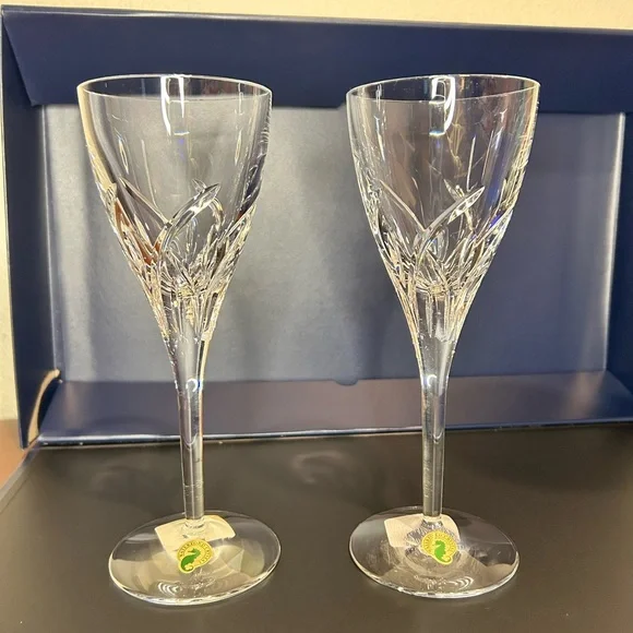 Waterford Merril Goblet lead Crystal Wine Glass Set - Picture 2 of 8